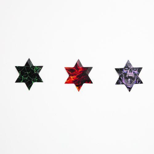 6 Point Black Star Set (3 Piece Set) - Violent Art Shop