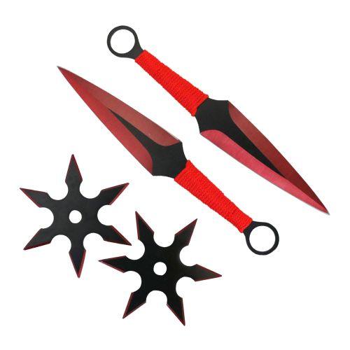 Throwing Stars and Throwing Knives 4 Piece Set - Violent Art Shop