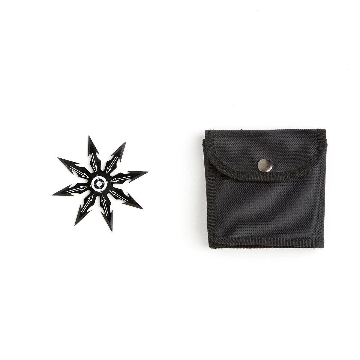 8 Point Black Stainless Steel Bulls Eye Throwing Star Set (3 Piece Set) - Violent Art Shop