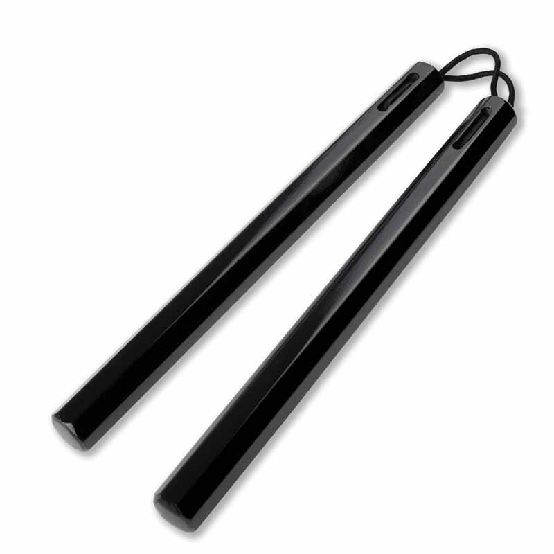 Black 14" Corded Nunchaku