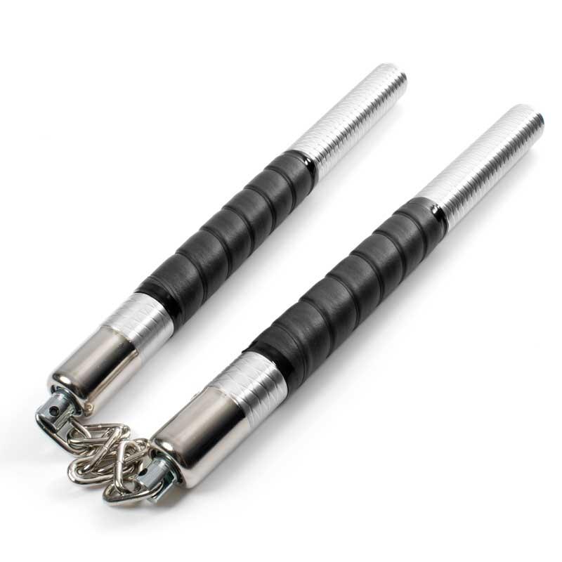 Black Grip Aluminum Nunchucks - Violent Art Shop
