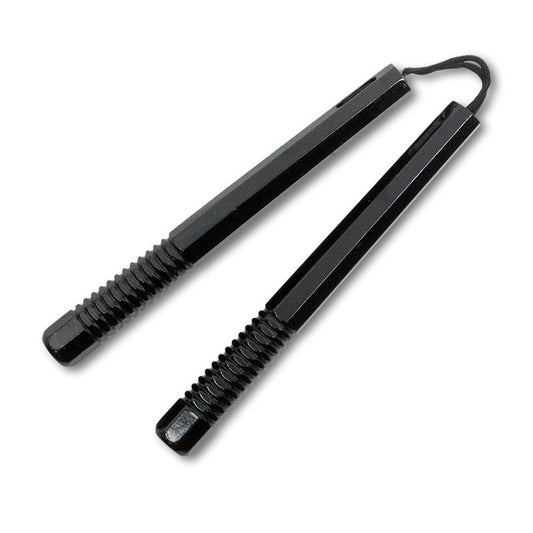 Black Corded Octagon Nunchaku with Grip - Violent Art Shop