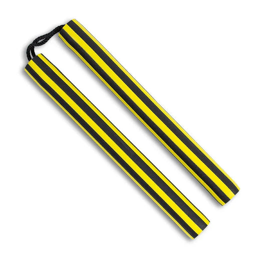 Black Striped Foam Cord Nunchaku - Violent Art Shop