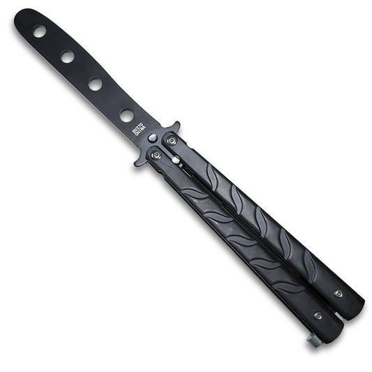 Black Training Butterfly Knife - Violent Art Shop