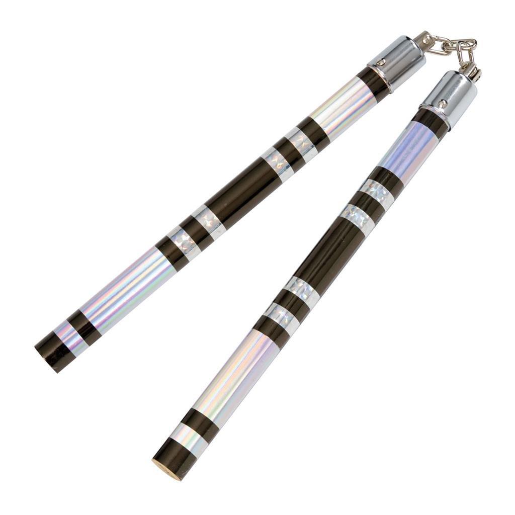 Chrome Stripe Taped Competition Nunchaku - Violent Art Shop