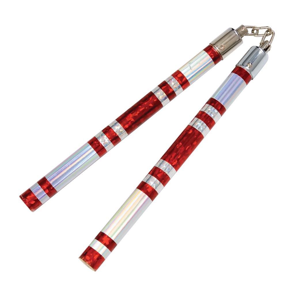 Chrome Stripe Taped Competition Nunchaku - Violent Art Shop