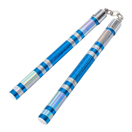 Chrome Stripe Taped Competition Nunchaku - Violent Art Shop