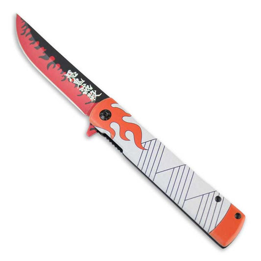 Demon Fire Pocket Knife - Violent Art Shop