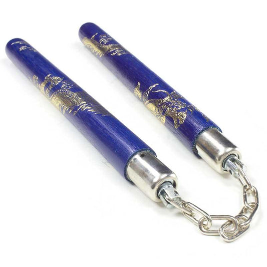 Gold Dragon Rattan Nunchaku - Violent Art Shop