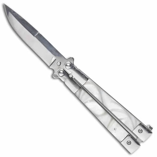 Pearl Inlay Butterfly Knife