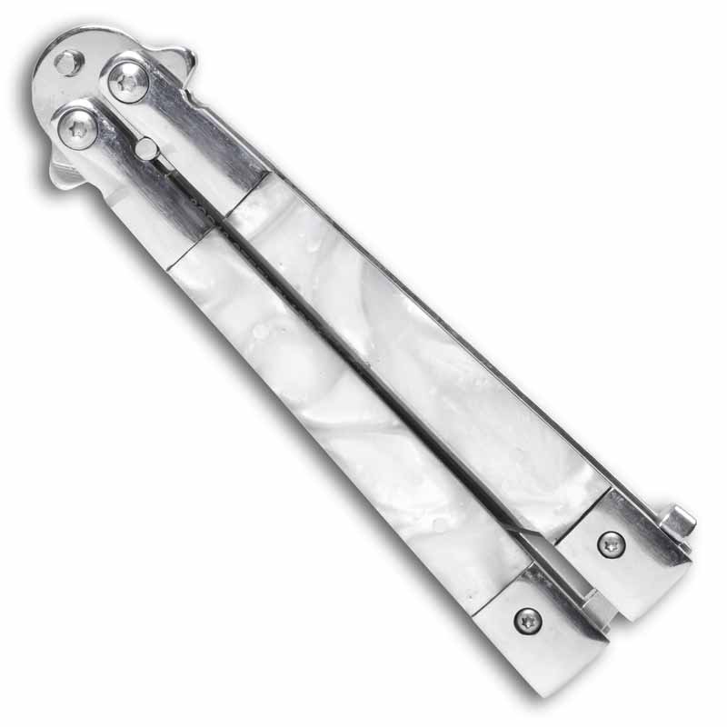 Pearl Inlay Butterfly Knife