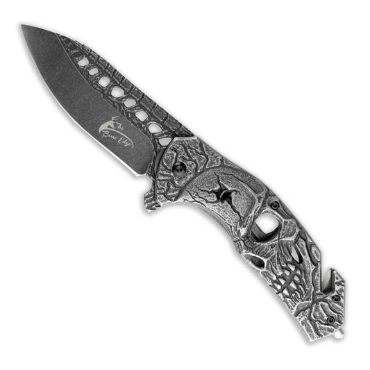 Raging Skull Pocket Knife - Violent Art Shop