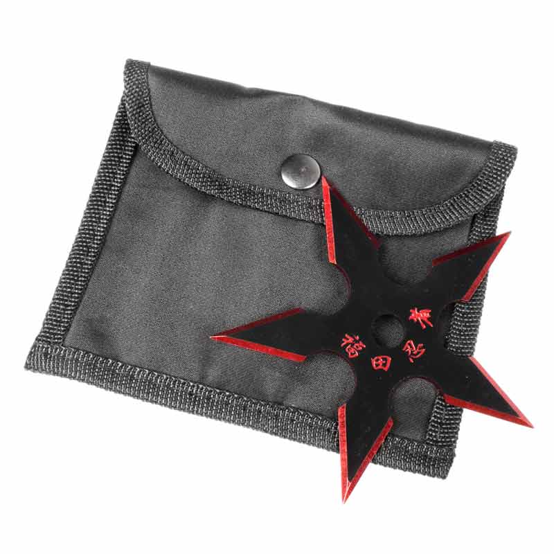 Red Blade Ninja Star - Violent Art Shop