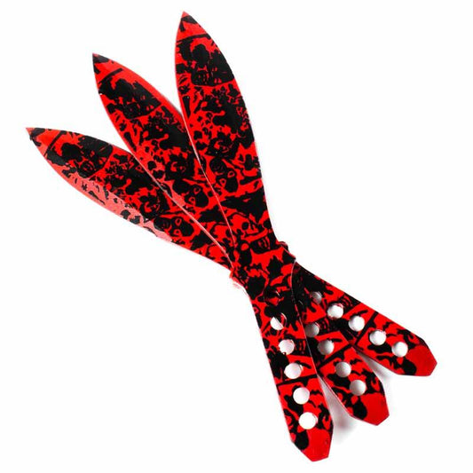 Red Skull Throwing Knives