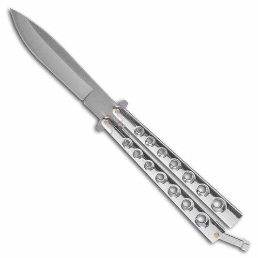 Silver Butterfly Knife - Violent Art Shop