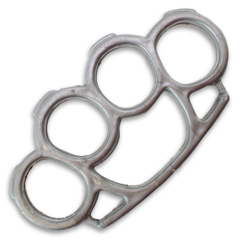 Silver Plastic Knuckle Duster - Violent Art Shop