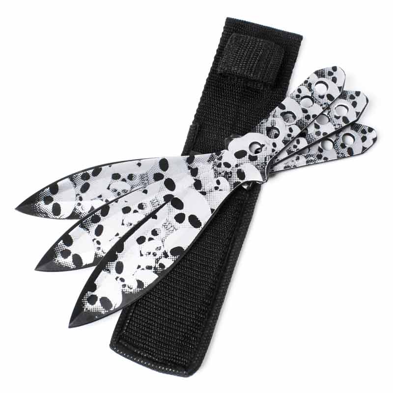 Silver Skull Throwing Knives - Violent Art Shop