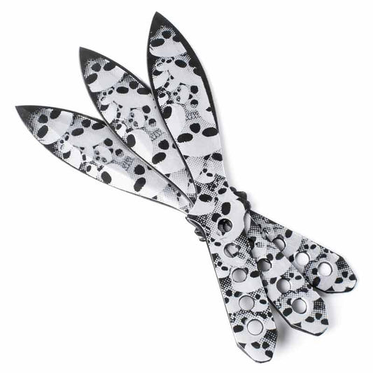 Silver Skull Throwing Knives