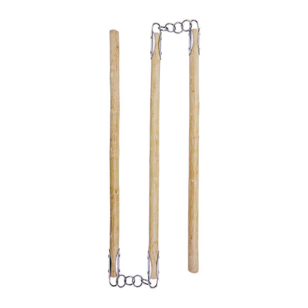 Three Sectional White Wood Staff - Violent Art Shop