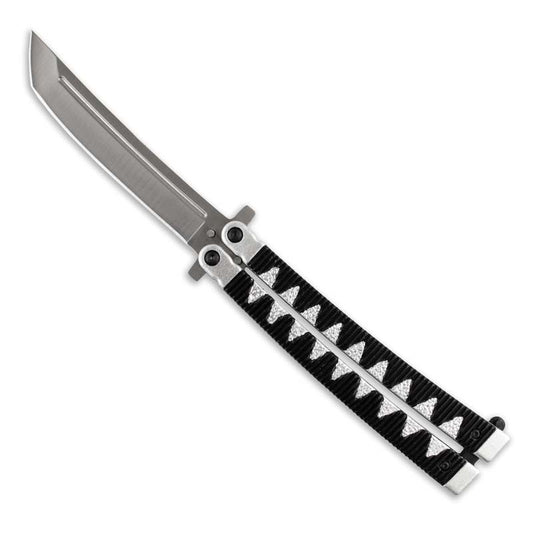 White Katana Handle Balisong - Violent Art Shop