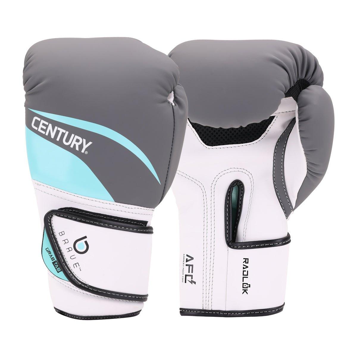 Brave Women's Boxing Gloves - White / Teal - Violent Art Shop