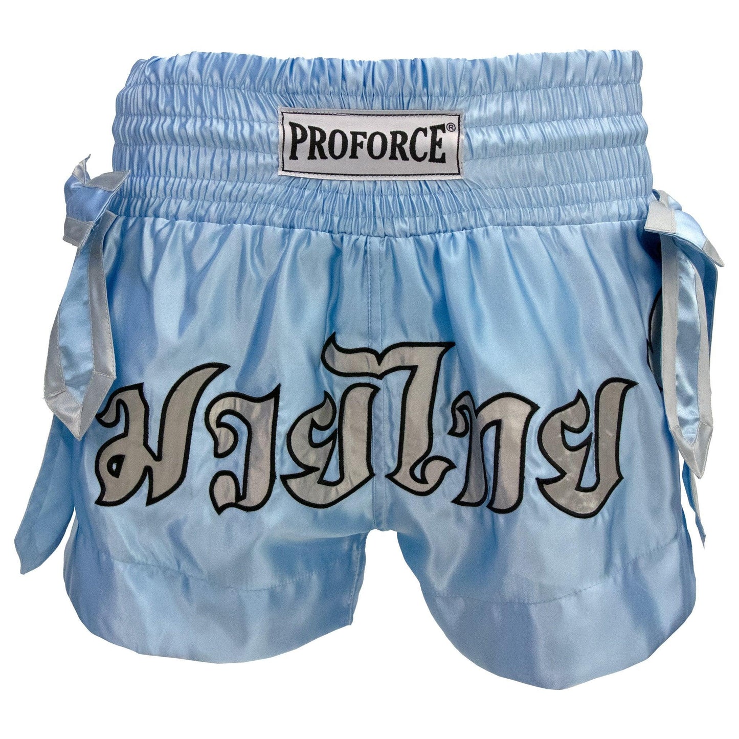 ProForce Sport Angel Wing Muay Thai Shorts - w/ Light Blue Bows - Violent Art Shop