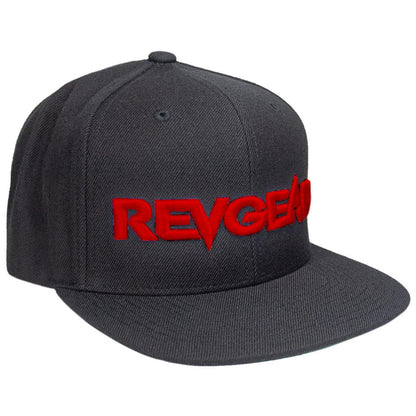 3D Revgear Premium Snapback Hat - Black / Red - Violent Art Shop