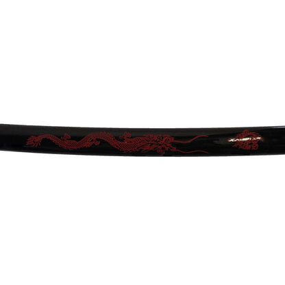 Black Sword w/ Red Dragon Samurai Sword 40" - Violent Art Shop