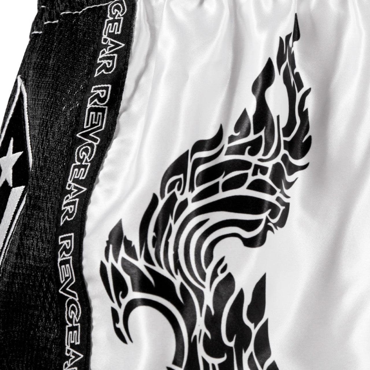 Legends Thai Shorts - Valhalla - White / Black - Violent Art Shop