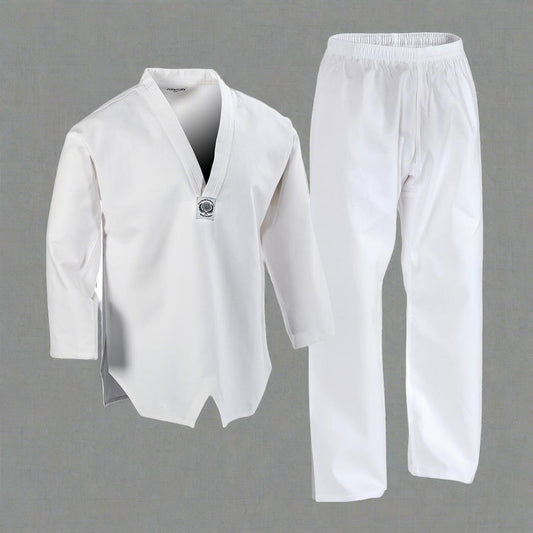 7 oz. Middleweight TKD Student Uniform - White - Violent Art Shop