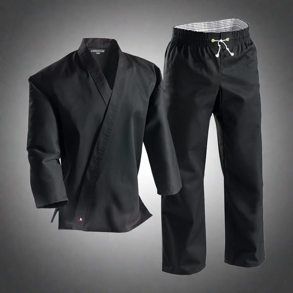 8 oz. Middleweight Uniform with Elastic Pant - Black - Violent Art Shop