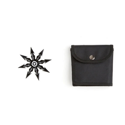 8 Point Black Stainless Steel Bulls Eye Throwing Star Set (3 Piece Set)