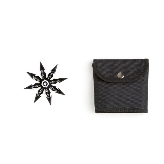 8 Point Black Stainless Steel Bulls Eye Throwing Star Set (3 Piece Set)