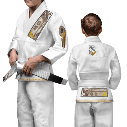 Hayabusa Ascend Youth Jiu Jitsu Gi - White - Violent Art Shop