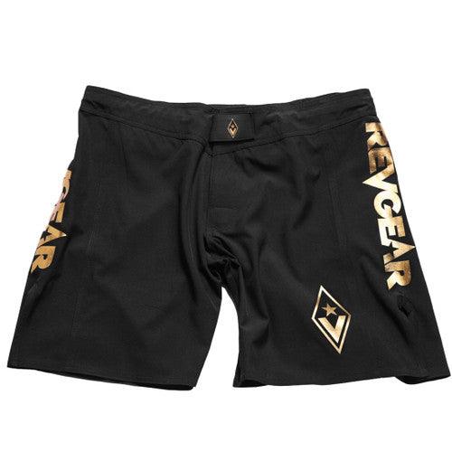 Stealth Hybrid MMA Shorts - Black / Gold - Violent Art Shop