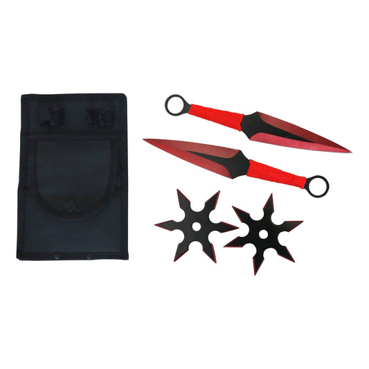 Throwing Stars and Throwing Knives 4 Piece Set