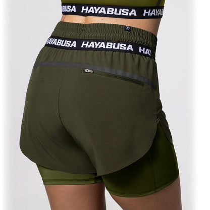 Hayabusa Womens Mid Rise Layered Shorts - Violent Art Shop