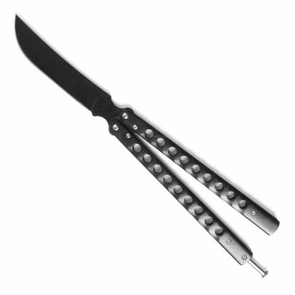 Behemoth Black Butterfly Knife - Violent Art Shop