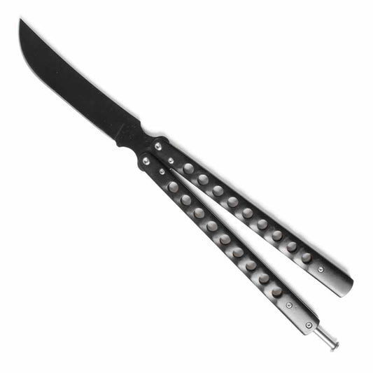 Behemoth Black Butterfly Knife - Violent Art Shop