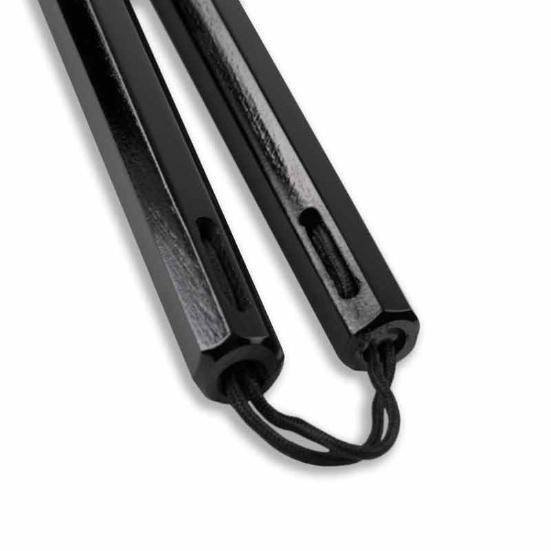 Black 14" Corded Nunchaku