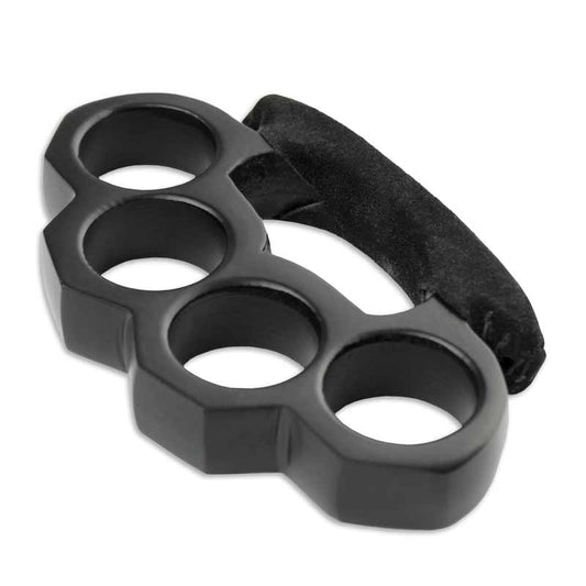 Black Leather Wrapped Knuckles - Violent Art Shop