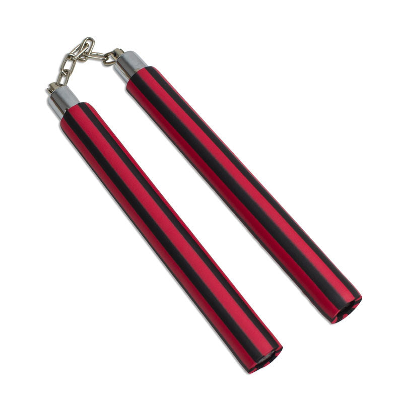 Black Striped Foam Chain Nunchaku
