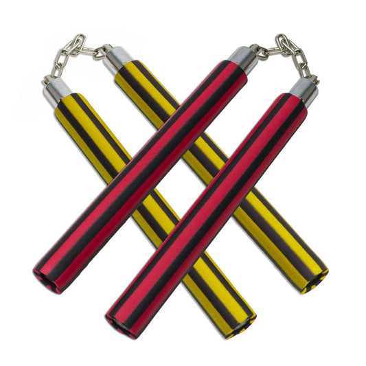 Black Striped Foam Chain Nunchaku