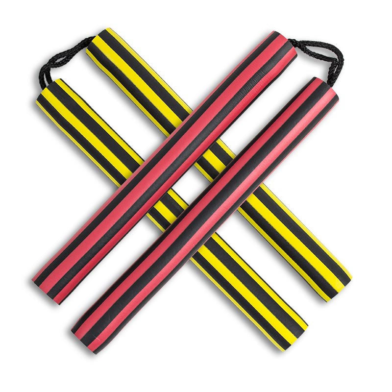 Black Striped Foam Cord Nunchaku