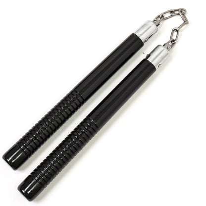 Black Wooden Nunchaku with Grip