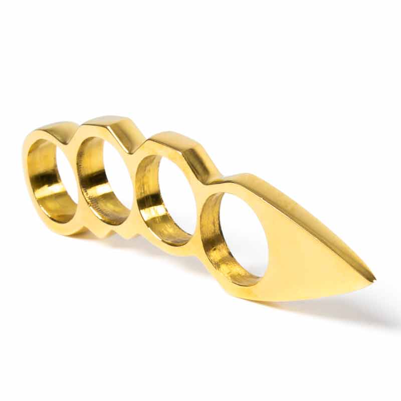 Compact Brass Spiked Knuckles - Violent Art Shop