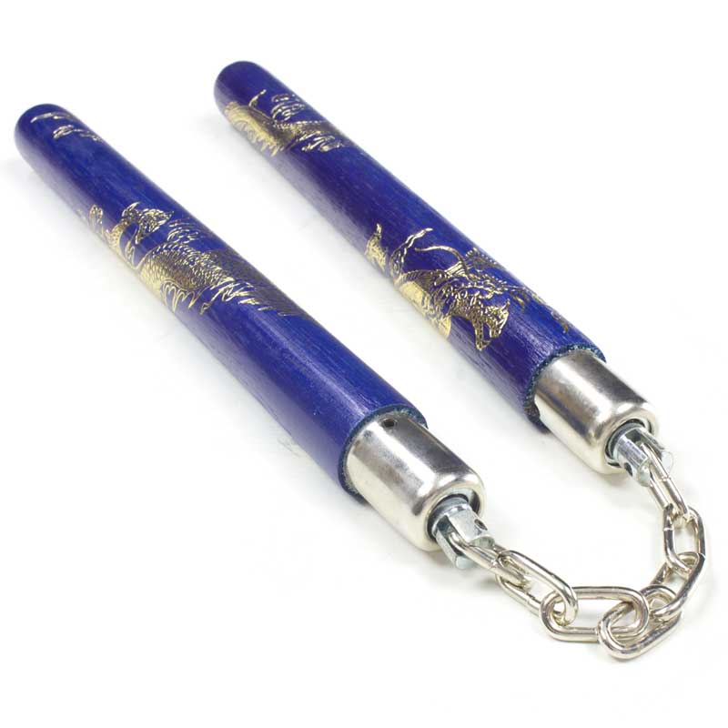 Gold Dragon Rattan Nunchaku
