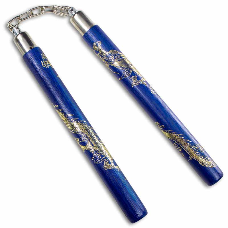 Gold Dragon Rattan Nunchaku