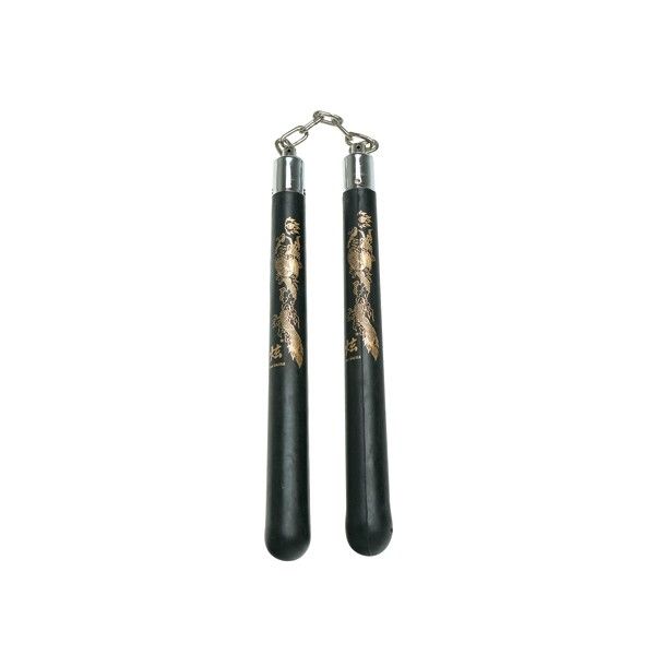 Hard Rubber Nunchaku Black - Violent Art Shop