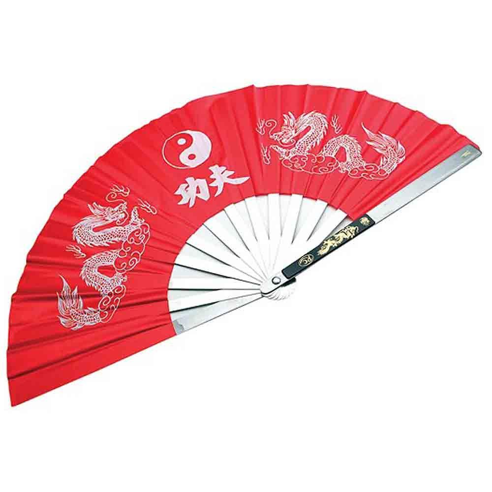 Kung Fu Steel Fan Red - Violent Art Shop